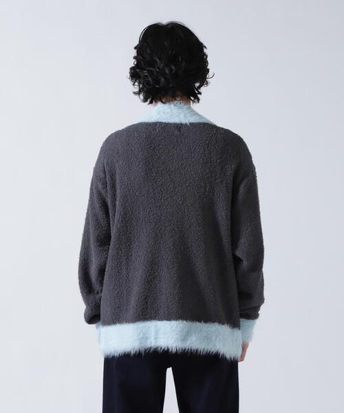 amok（アモク） カーディガン amok /アモク/COLLARLESS KNIT JACKET