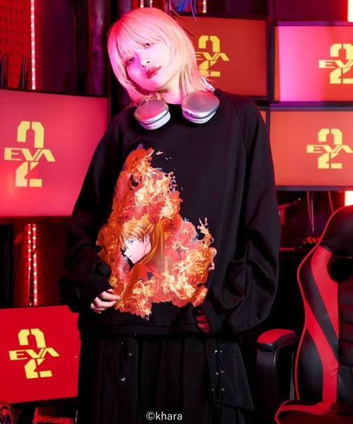 v.v.v エヴァンゲリオン　スウェット　XLサイズ Ellno Loset（エルノロゼット） トレーナー スウェット 「EVANGELION