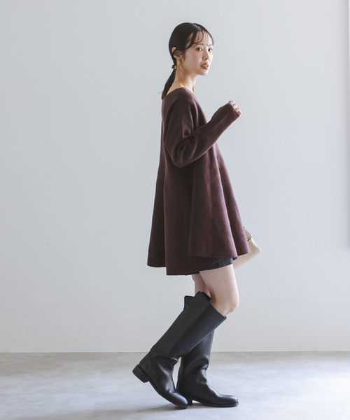 NOBLE（ノーブル） ニット セーター 「追加」テントライン フレア