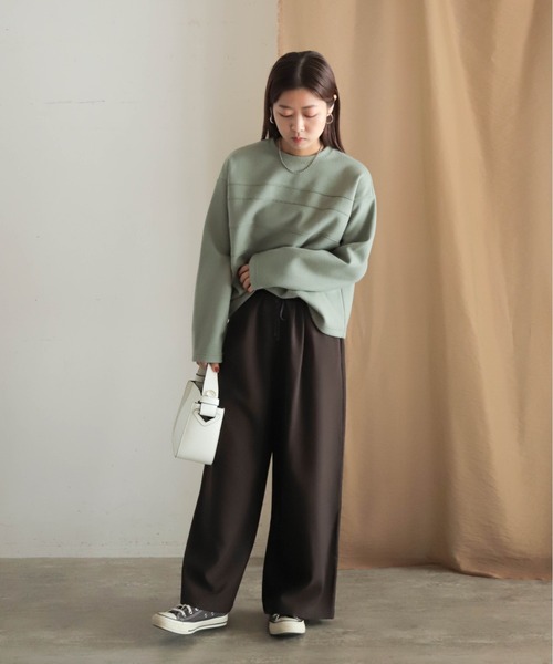 「NOMBRE IMPAIR」 長袖カットソー FREE グリーン レディース_画像3