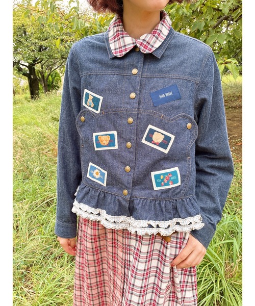 ピンクハウス　PINKHOUSE 　 デニムジャケット PINK HOUSE（ピンクハウス） デニムジャケット gジャン BIGくま