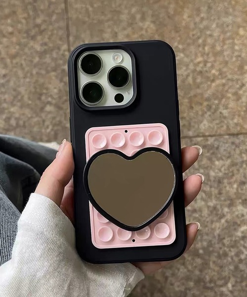 shopnikoniko（ショップにこにこ） スマホケース ハートミラー付き