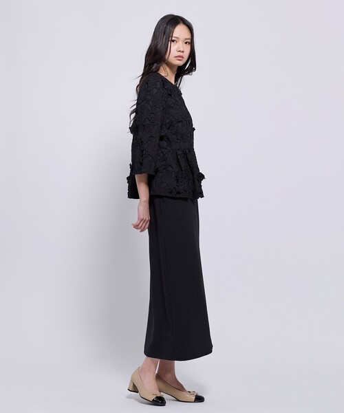 【専用】新品　トッカ　tocca 袖リブ　刺繍柄襟　カットソー　160 TOCCA（トッカ） ブラウス シャツ FLOATING FLOWER ブラウス