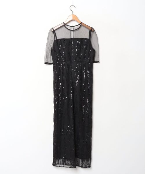 「Leja」 半袖ワンピース MEDIUM ブラック レディース_画像2