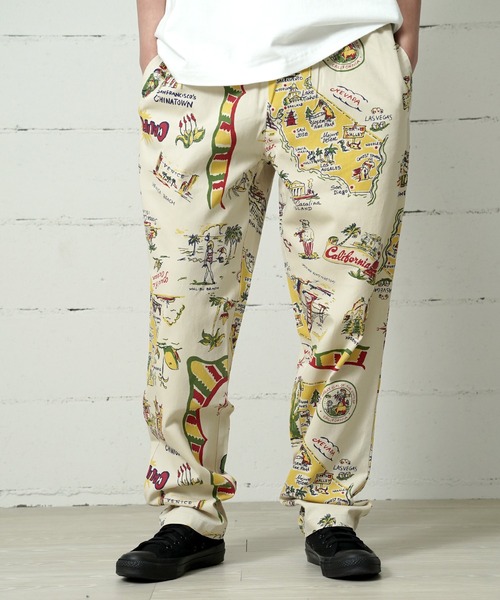 COOKMAN（クックマン） パンツ シェフパンツ Chef Pants Souvenir Map