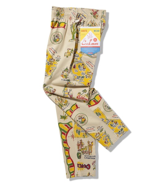 COOKMAN（クックマン） パンツ シェフパンツ Chef Pants Souvenir Map