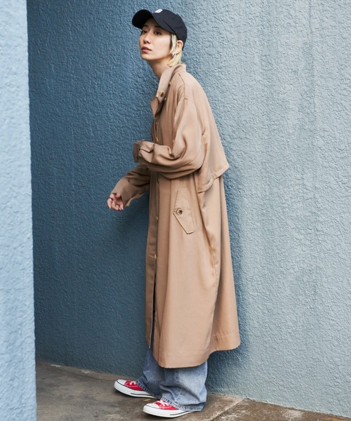 「Auntie Rosa Holiday」 トレンチコート SMALL ベージュ レディース_画像4