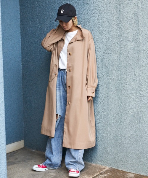 「Auntie Rosa Holiday」 トレンチコート SMALL ベージュ レディース_画像7