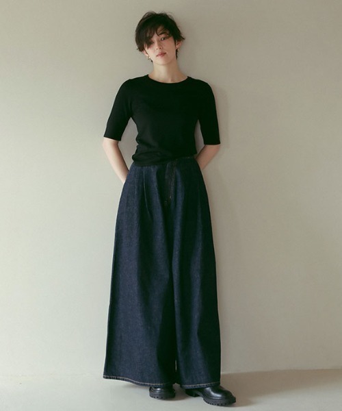 「ETRE TOKYO」 デニムパンツ S インディゴブルー レディース_画像5