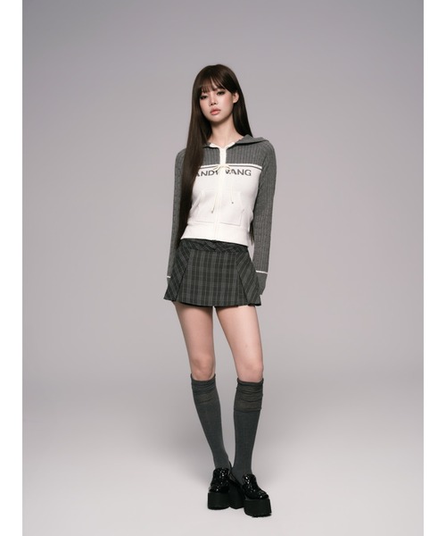 ANDWANG スカート Varsity Pleated Mini Skirt : ZOZOTOWN Yahoo!店