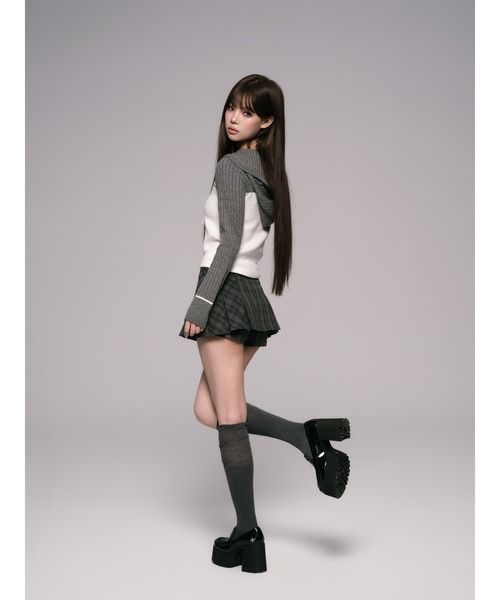 ANDWANG スカート Varsity Pleated Mini Skirt : ZOZOTOWN Yahoo!店