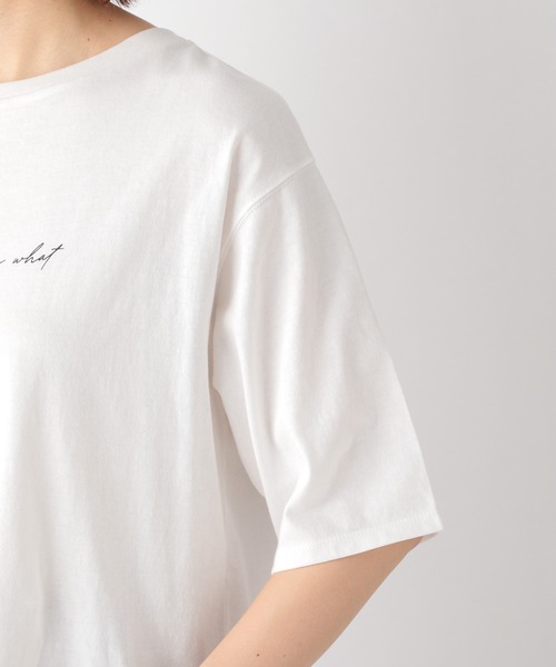 新品LEPSIM【レプスタ企画】ロゴTシャツ セール】ロゴ刺繍プリントT 588075（Tシャツ/カットソー
