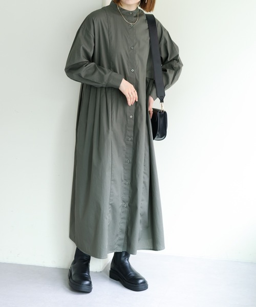 ワンピース シャツワンピース 【WEB限定】ウエストタックシャツワンピース