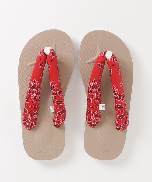suicoke サンダル GTA-PT05 OG-226-PT05 Red x Beige メンズ