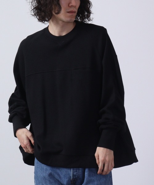 a lit r（ア リトル） トレーナー スウェット サーマル胸刺繍