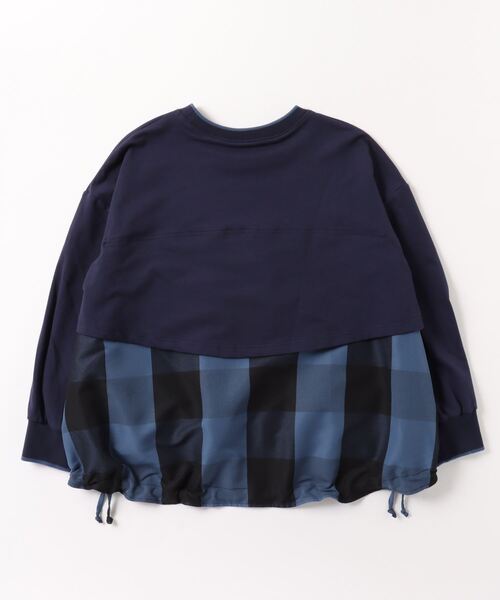 tシャツ Anna Nicola ブロックチェック切替プルオーバー レディース Anna Nicola tシャツ ブロックチェック切替プルオーバー