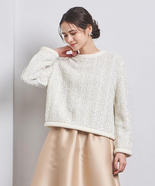 UNITED ARROWS ミックス ラメ ツイード ニット 2023年AW UNITED ARROWS ニット ミックス ラメ ツイード : ZOZOTOWN Yahoo