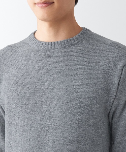 無印良品（MUJI） セーター ニット 洗えるウールミドルゲージクルー