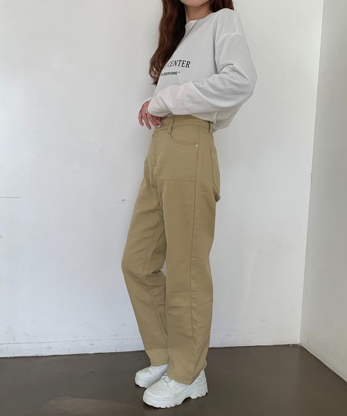 ジーンズ デニム デニムパンツ カラー ストレートデニムパンツ