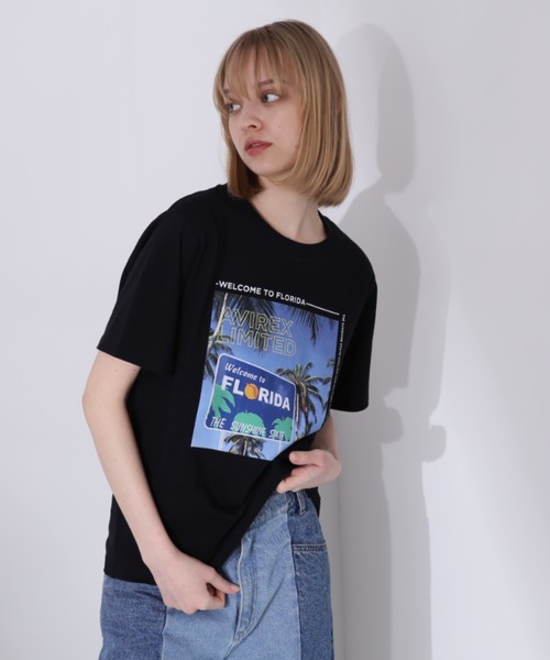 AVIREX（アヴィレックス） tシャツ 半袖 「直営店限定」FRONT PHOTO T