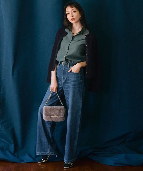 【今期・美品】23区☆ 接触冷感・速乾性 シアータンブラー シャツ ブラウス/黒 23区 ブラウス シャツ 「接触冷感/速乾」シアータンブラー
