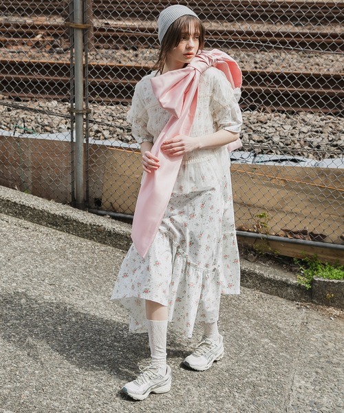 フランス発 フリル ワンピース フラワープリント ☆Jennyfer forksy. ワンピース 「forksy.」フラワープリントフリル