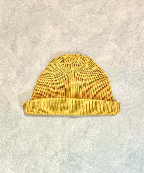 CFCL ニットキャップ yellow×gray CFCL - fluted knit cap 1 -charcoal- 22aw unisex | asterisk