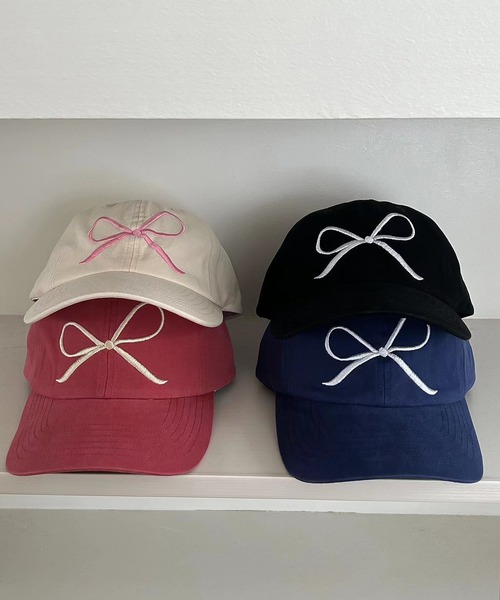 キャップ 帽子 リボン刺繍キャップ レディース : ZOZOTOWN Yahoo!店