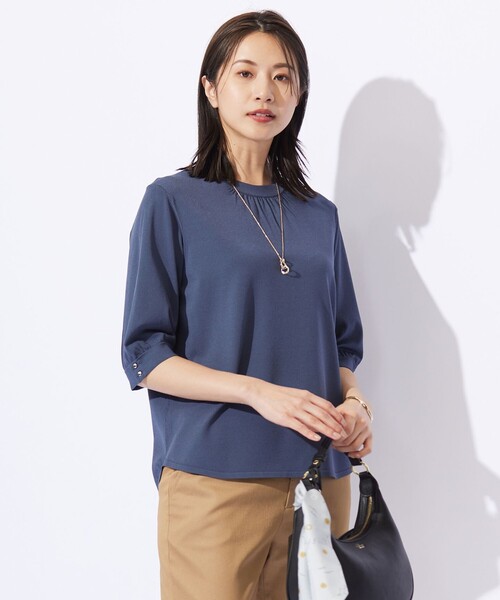 ニット セーター 「洗える」レーヨンエリートストレッチ