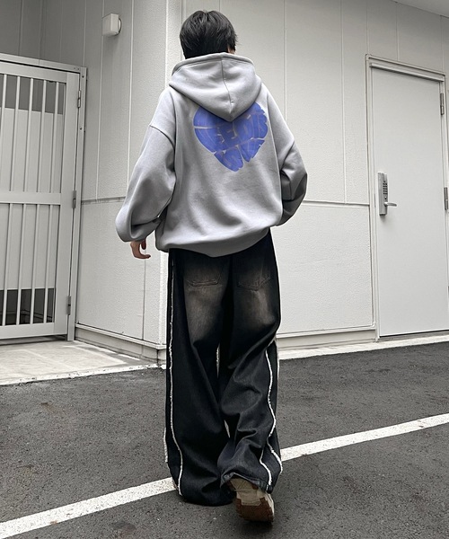 パーカー AW ハートロゴ / スプレーハート 箔プリント フォト
