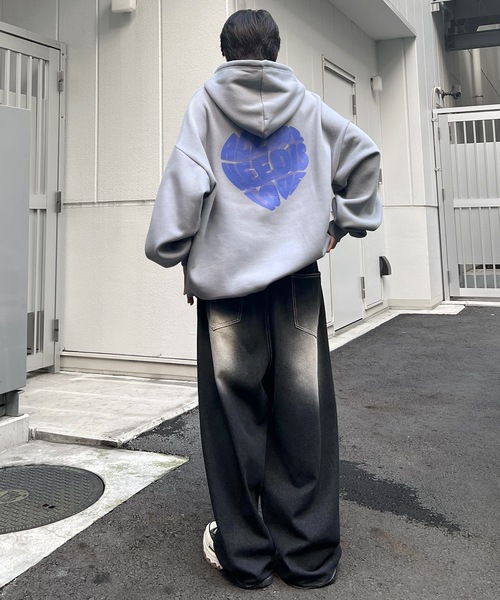 パーカー AW ハートロゴ / スプレーハート 箔プリント フォト
