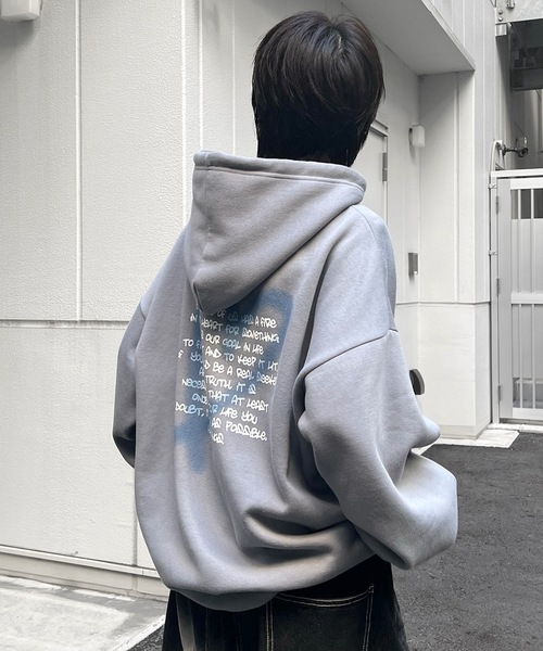 パーカー AW ハートロゴ / スプレーハート 箔プリント フォト