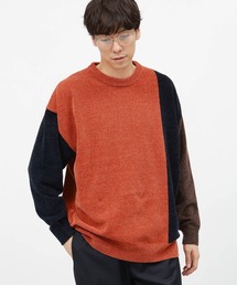 セーター ニット ソフトモール切替プルオーバー / 116741 メンズ｜ZOZOTOWN Yahoo!店