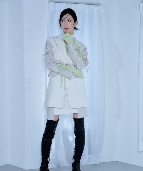 ジャケット テーラードジャケット 「Nora Lily」「elle」Ribbon Jacket 