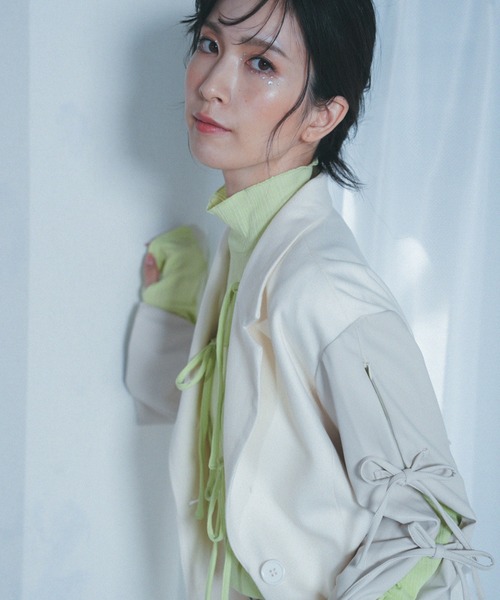 ジャケット テーラードジャケット 「Nora Lily」「elle」Ribbon Jacket 