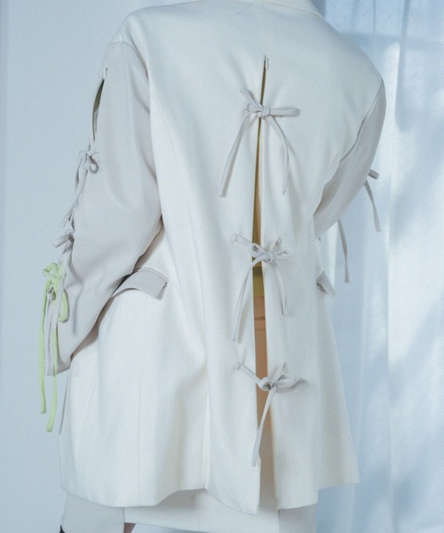 ジャケット テーラードジャケット 「Nora Lily」「elle」Ribbon Jacket 