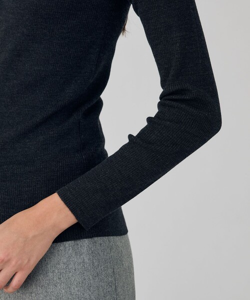 DES PRES（デプレ） ニット セーター ウーステッドウールリブ Vライン