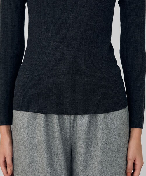 DES PRES（デプレ） ニット セーター ウーステッドウールリブ Vライン