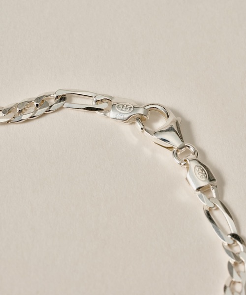 ブレスレット 「novice」Figaro Chain Bracelet「Silver925」 レディースの画像
