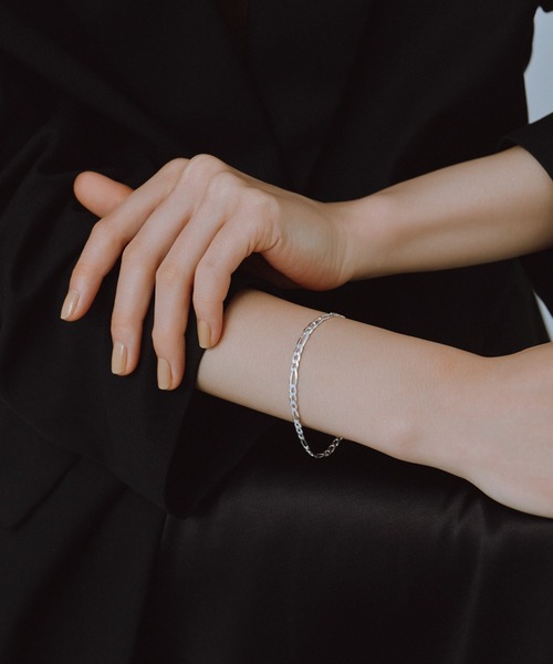 ブレスレット 「novice」Figaro Chain Bracelet「Silver925」 レディースの画像