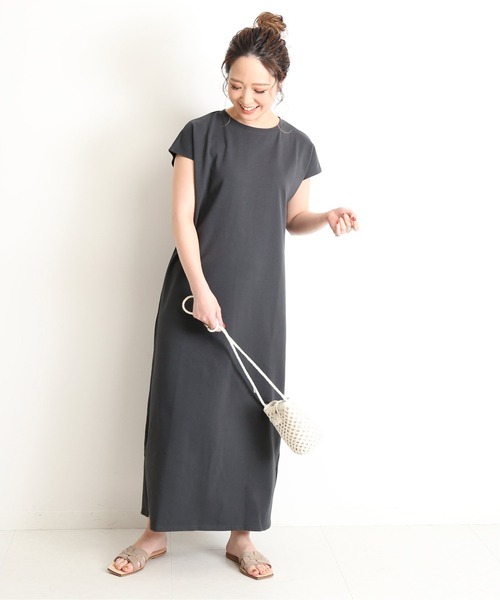 SLOBE　IENA ノースリーブ 黒 ワンピース SLOBE IENA ワンピース 【Champion/チャンピオン】SLOBE別注