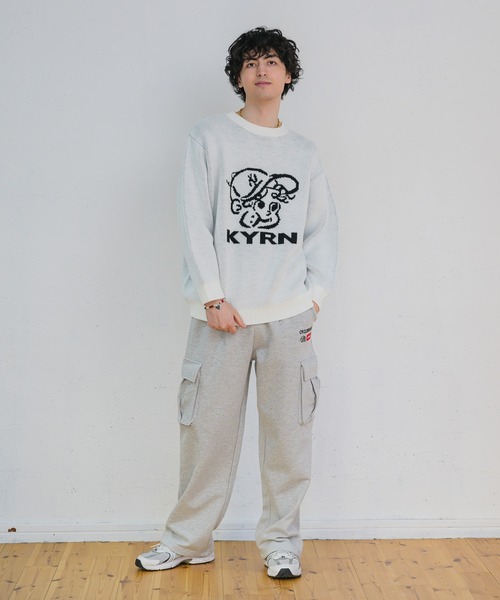 kaoyorinakami セーター ニット face jacquard knit/ フェイス