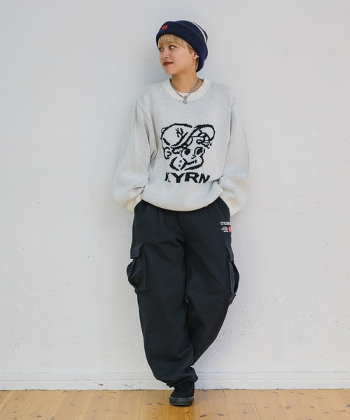 kaoyorinakami セーター ニット face jacquard knit/ フェイス