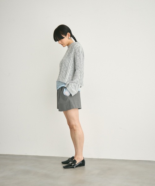 ニット セーター シアーケーブル ニット レディース ニット セーター Sheer cable knit / シアーケーブルニット