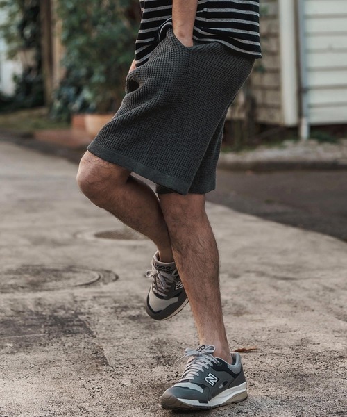 CAMBIO（カンビオ） パンツ mp13211-Waffle Cotton Knit Short Pants