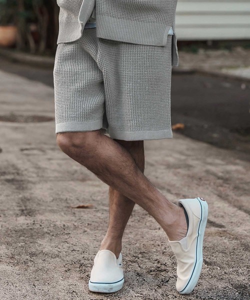CAMBIO（カンビオ） パンツ mp13211-Waffle Cotton Knit Short Pants