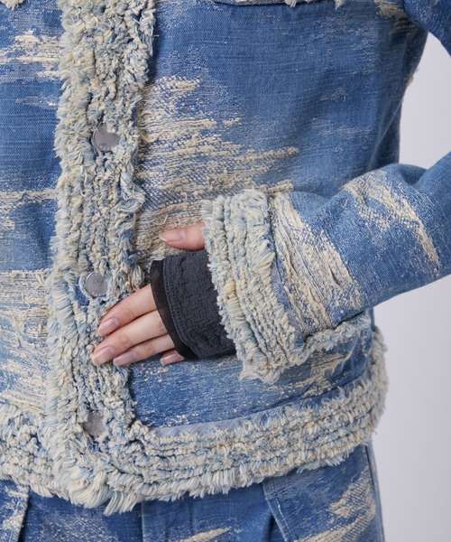■ 【TAAKK/ターク】SHORT DENIM JACKET TAAKK / SHORT DENIM JACKET / INDIGO BLEACH | ふぁいん