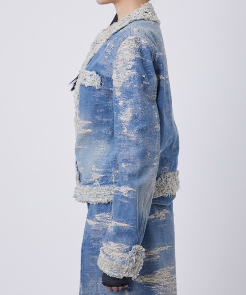 ■ 【TAAKK/ターク】SHORT DENIM JACKET TAAKK / SHORT DENIM JACKET / INDIGO BLEACH | ふぁいん