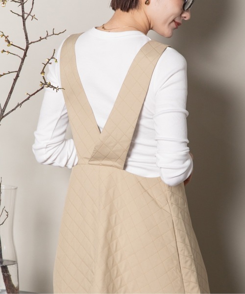 ジャンパースカート ダイヤ柄キルトの深Vジャンスカ : ZOZOTOWN Yahoo  