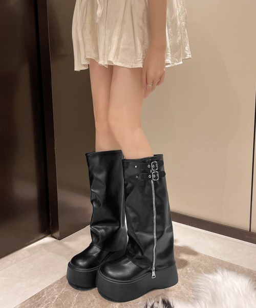 miniministore（ミニミニストア） ブーツ カバーロングブーツ厚底